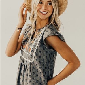 Roolee boutique embroidered tunic